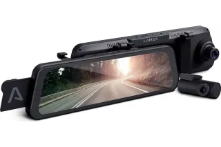 Видеорегистратор Lamax S9 Dual, двухканальный, Full HD+HD, Wi-Fi, GPS, экран 3", ночная съемка
